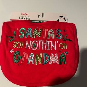 NWTs Red Holiday Baby Bib